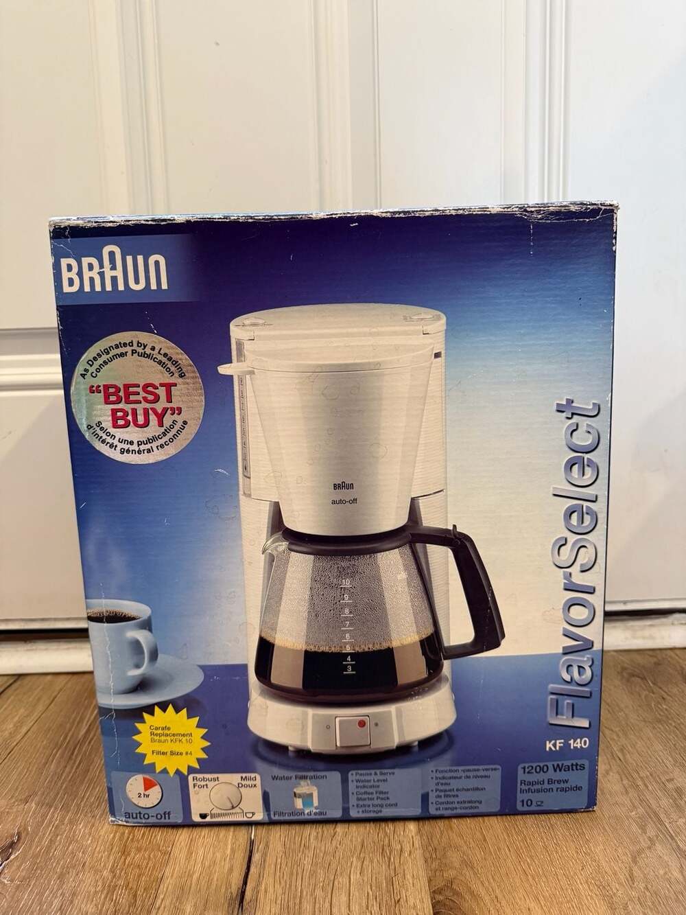 Braun FlavorSelect KF 140 Coffeemaker with Box and Manual
